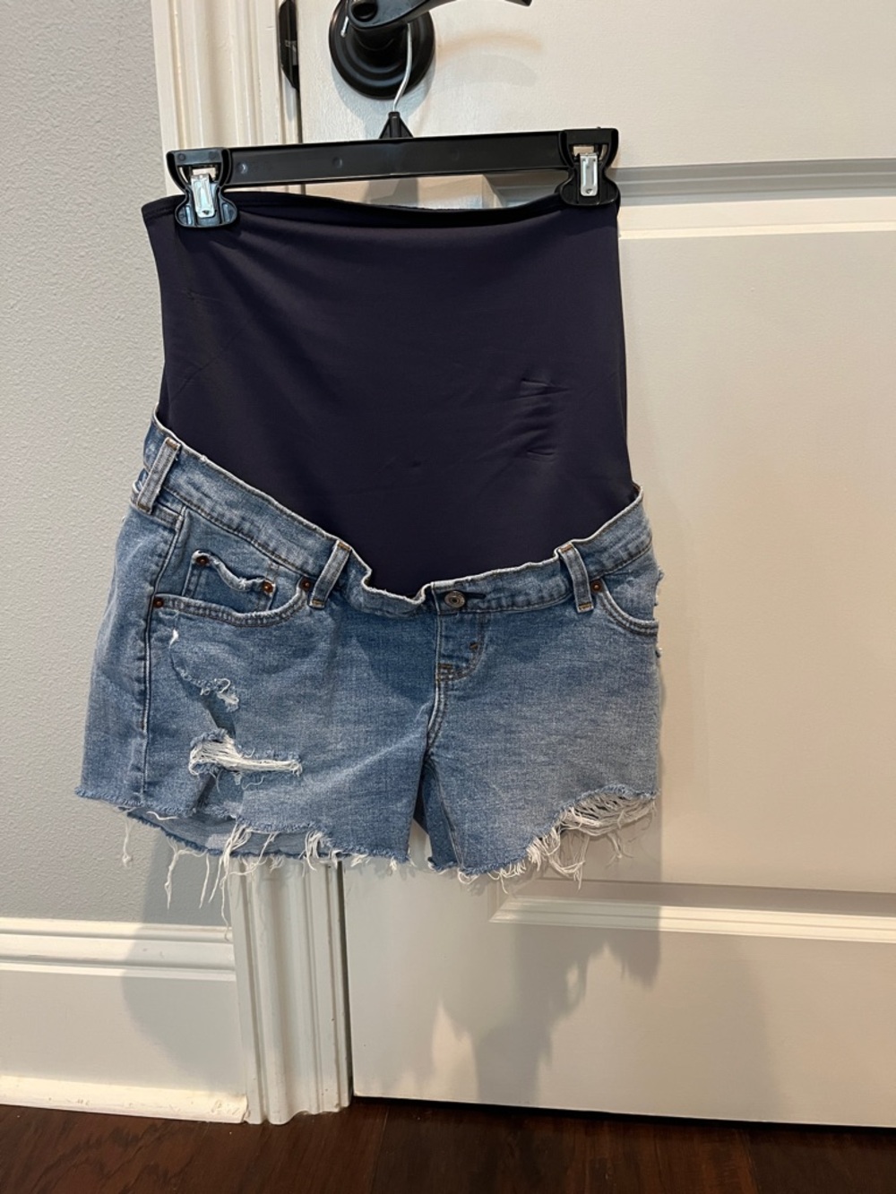 Abercrombie Maternity Denim Shorts with High Waist Panel
